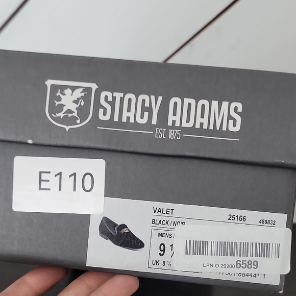 STACY ADAMS Mens 9.5 Valet Velour Bit Slip-on Loafer, Black - Picture 7 of 7